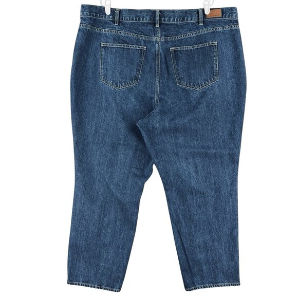 NWOT Lands' End Women's High Rise Straight Leg Blue Denim Jeans Plus Size 26W - Picture 2 of 11